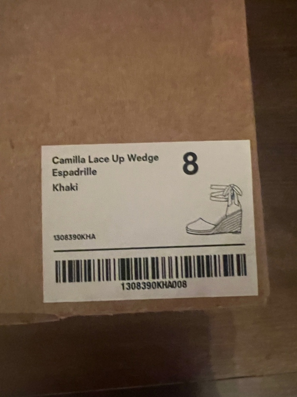 Reformation Size 8 Canvas Espadrille Wedge Sandals in Taupe with Ankle Tie - Picture 7 of 8